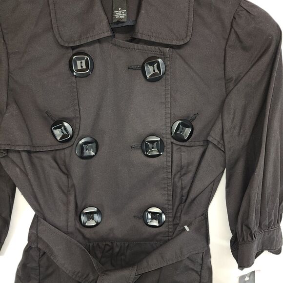 NWT INC International Concepts Black Peacoat Jacket Size P - Picture 3 of 5